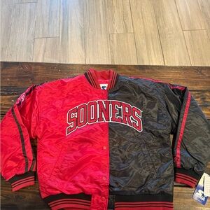 Oklahoma Sooners Satin Starter Varsity Jacket